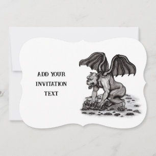 Golem Gargoyle Invitation