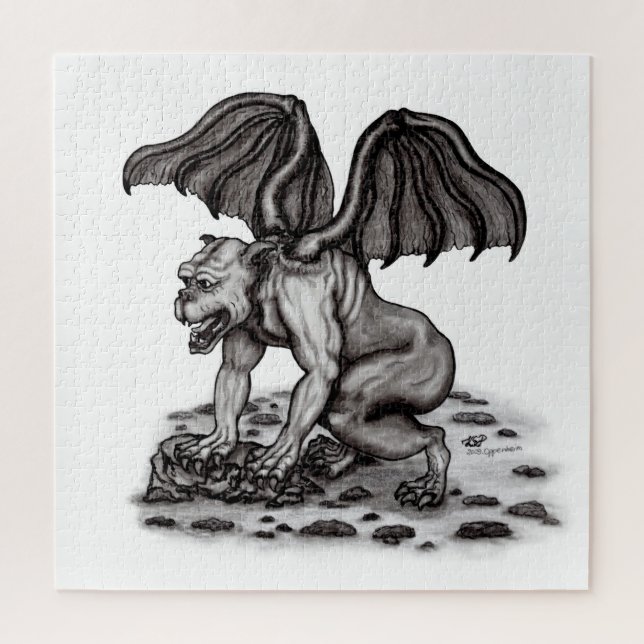 Golem Gargoyle Jigsaw Puzzle (Vertical)