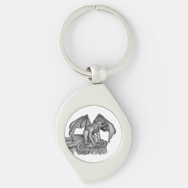 Golem Gargoyle Key Ring (Front)
