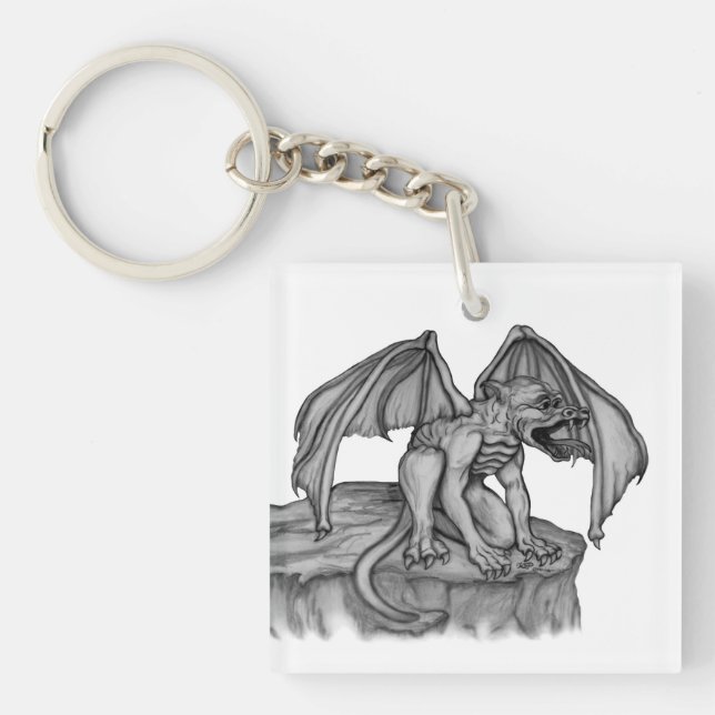 Golem Gargoyle Key Ring (Front)