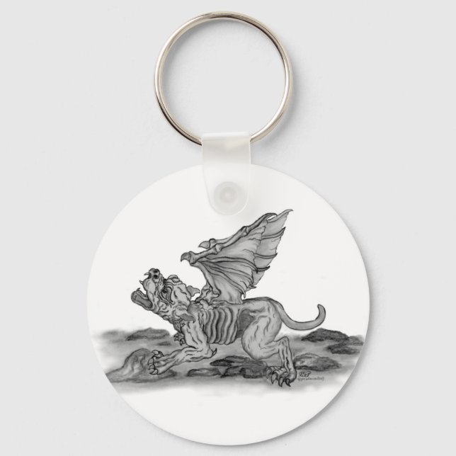 Golem Gargoyle Key Ring (Front)