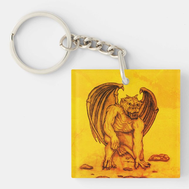 Golem Gargoyle Key Ring (Front)