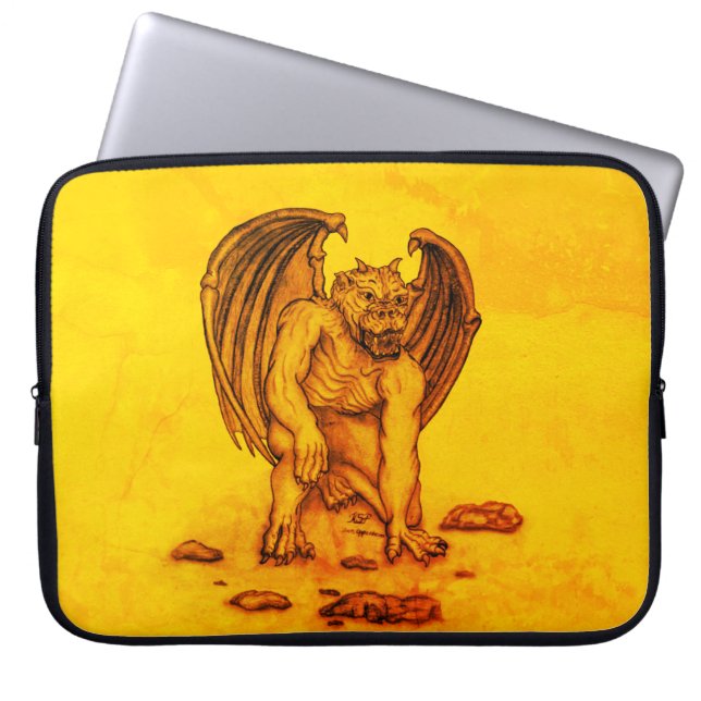 Golem Gargoyle Laptop Sleeve (Front)