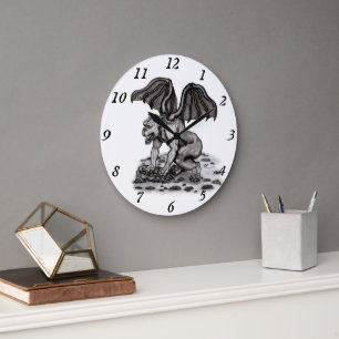Golem Gargoyle Large Clock
