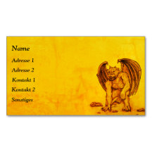 Golem Gargoyle Magnet Business Card
