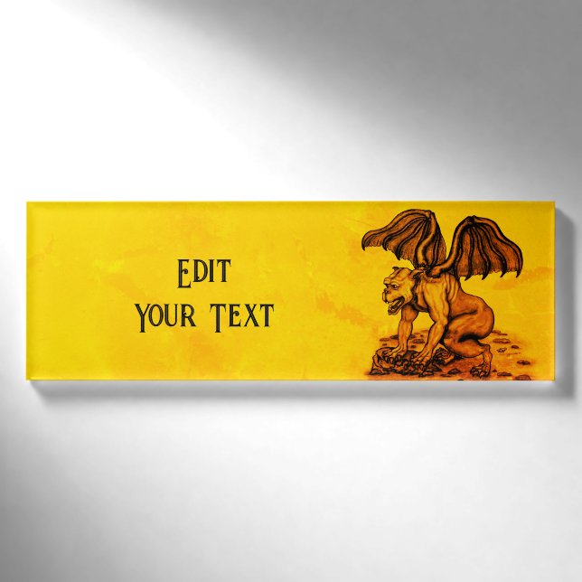 Golem Gargoyle Name Tag (Front)