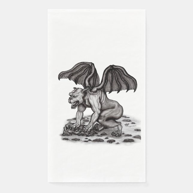 Golem Gargoyle Napkin (Front)