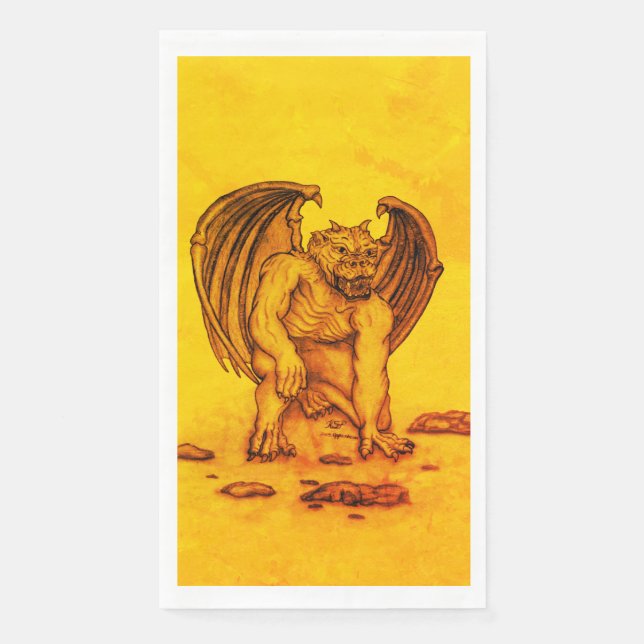 Golem Gargoyle Napkin (Front)