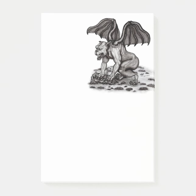 Golem Gargoyle Post-it Notes (Front)