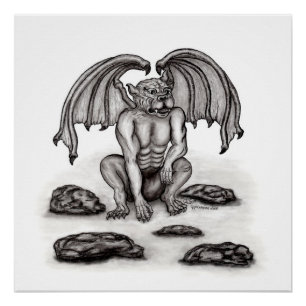 Golem Gargoyle Poster