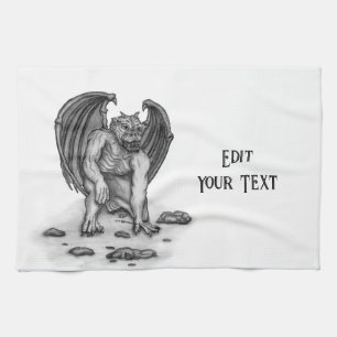 Golem Gargoyle Tea Towel