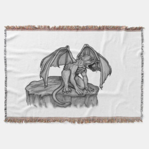 Golem Gargoyle Throw Blanket