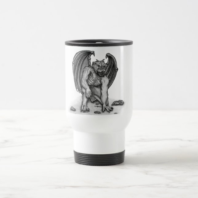 Golem Gargoyle Travel Mug (Center)