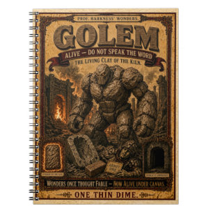 Golem, Vintage Circus Monster Notebook