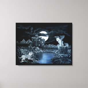 Golem vs Dolem District Fight Canvas Print