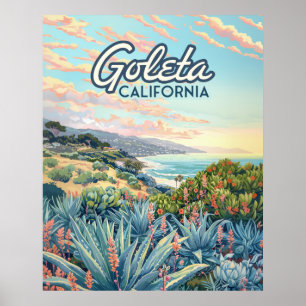 Goleta California Santa Barbara Isla Vista Vintage Poster
