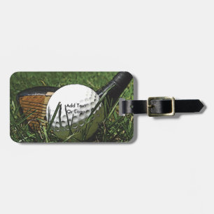 Golf 101 with text or photo luggage tag