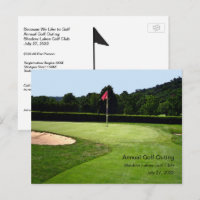 Golf 18th Hole Custom Text Invitation