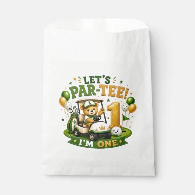 Golf 1st Birthday  Favour Bags (Front)
