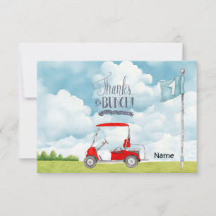 Golf 1st birthday golf party thank you card