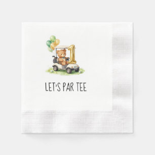 Golf 1st Birthday Let's Par Tee Napkin