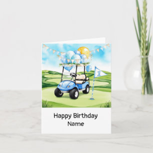 Golf 1st birthday one year old golfer with number card