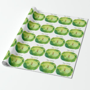 Golf 1st birthday one year old golfer  wrapping paper