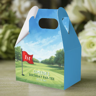 Golf 1st Birthday Party Hole In One Favour Box