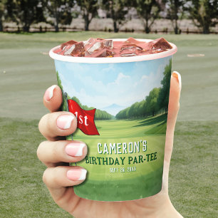 Golf 1st Birthday Party Hole In One Paper Cups