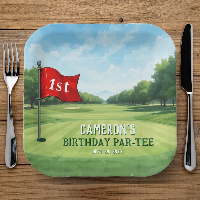 Golf 1st Birthday Party Hole In One Paper Plate (Golf 1st Birthday Party Hole In One Paper Plates
)