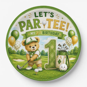 Golf 1st Birthday Party  Paper Plate