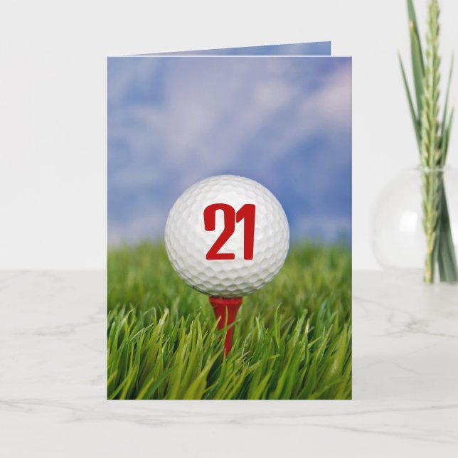 Golf 21st Birthday Party Invitation (Front)