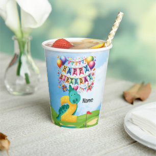 Golf 2nd Birthday theme for kid golfer  Paper Cups