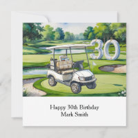 Golf 30th Birthday on golf course