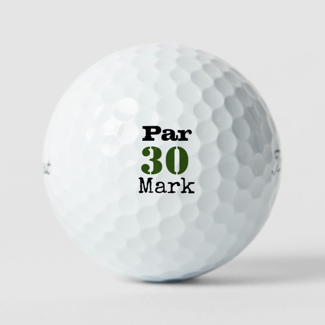 Golf 30th Birthday Par tee thirty party   Golf Balls (Front)