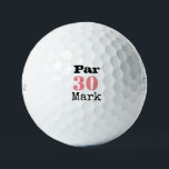 Golf 30th Birthday Par tee thirty party   Golf Balls<br><div class="desc">For the avid golfer, there's no better way to celebrate a 30th birthday than with a golf-themed party. This can include anything from a round of golf with friends to a mini-golf tournament or even a themed party with golf-themed games and activities. Of course, no golf party is complete without...</div>