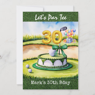Golf 30th Birthday Par tee thirty party   Invitation