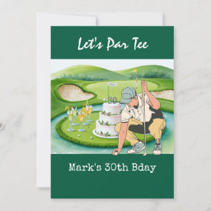 Golf 30th Birthday Par tee thirty party   Invitation