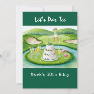 Golf 30th Birthday Par tee thirty party Invitation