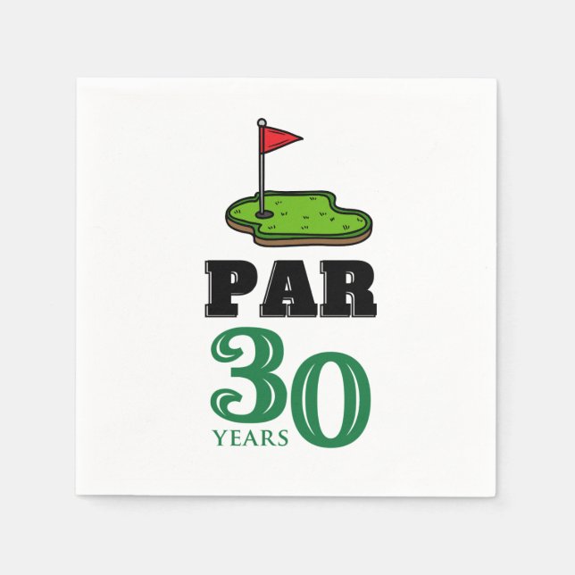 Golf 30th Birthday Par tee thirty party   Napkin (Front)