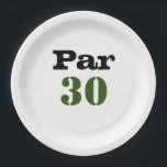Golf 30th Birthday Par tee thirty party   Paper Plate<br><div class="desc">Golf 30th Birthday Par tee thirty party Paper Plate</div>