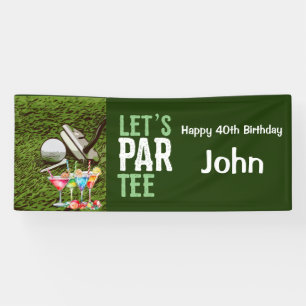 Golf 40th Birthday for golfer party Banner