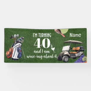 Golf 40th Birthday gifts for golfer Banner