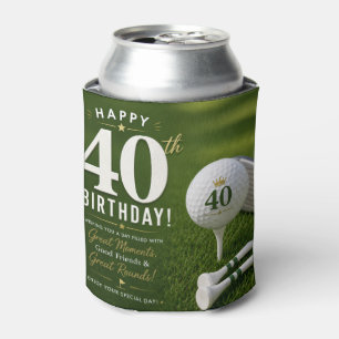 Golf 40th Birthday golfer's party Can Cooler