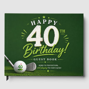 Golf 40th Birthday Guest Book