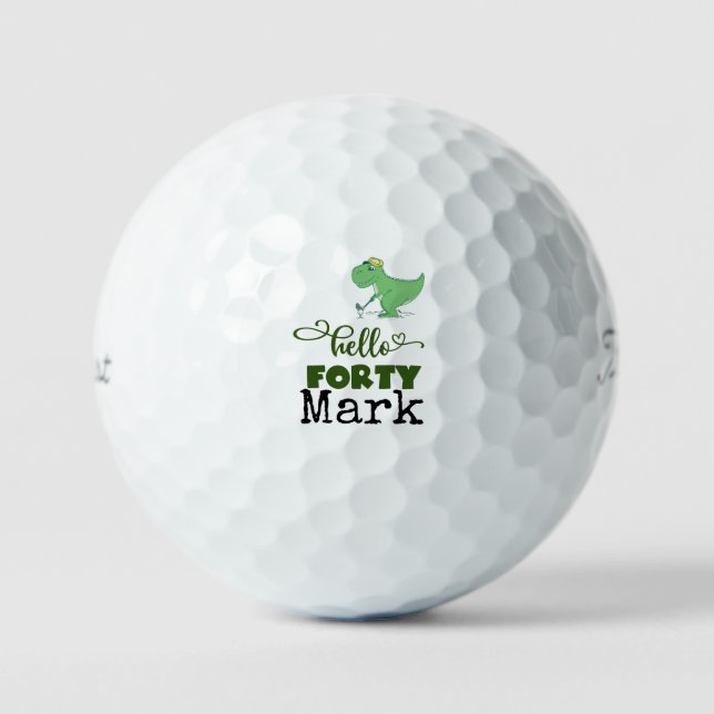 Golf 40th Birthday Par tee thirty party for golfer Golf Balls (Front)