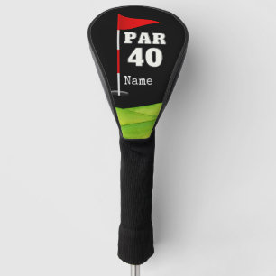 Golf 40th Birthday to golfer with golf flag  Head Cover
