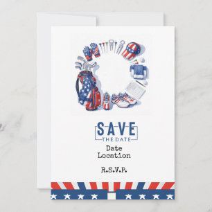 Golf 4th July Independence Day for American golfer Save The Date