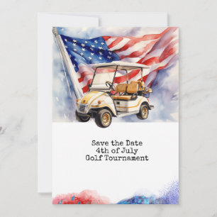 Golf 4th July Independence Day for golfer Invitation