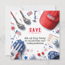 GOLF 4th July Independence Day Golfer party